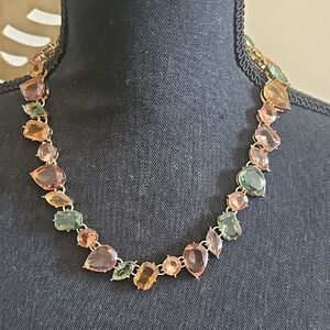 Multicolor Crystal Statement Necklace - Women Jewelry